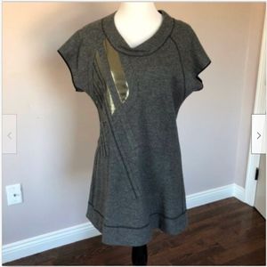 NWOT DEREK LAM Gray Wool Cashmere Blend Tunic SZ 6